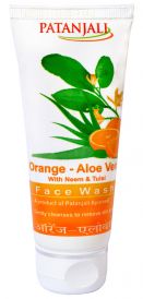 patanjali orange aloevera face wash 60 gm in  by Patanjali Ayurved Ltd.