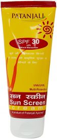 patanjali sun screen cream 50 gm in  by Patanjali Ayurved Ltd.